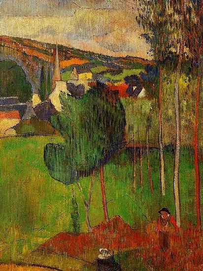 Paul Gauguin View of Pont-Aven from Lezaven China oil painting art